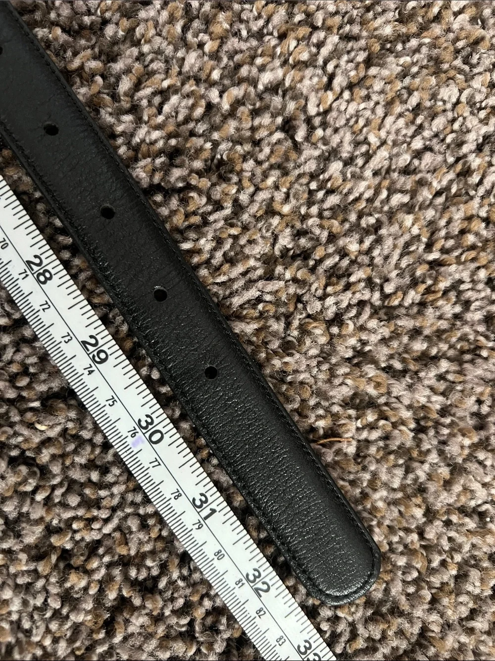 Vintage-Pierre Cardin Black Leather Belt with Gold Logo Accent
